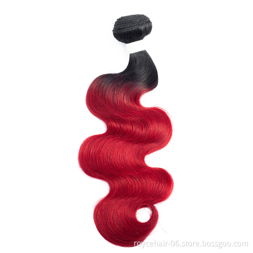 Royce 10A 11A Grade Unprocessed Virgin Cuticle Aligned Hair Ombre Colors Brazilian Hair bundles with Closure